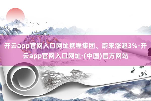 开云app官网入口网址携程集团、蔚来涨超3%-开云app官网入口网址·(中国)官方网站