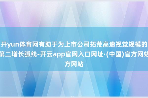 开yun体育网有助于为上市公司拓荒高速视觉规模的第二增长弧线-开云app官网入口网址·(中国)官方网站