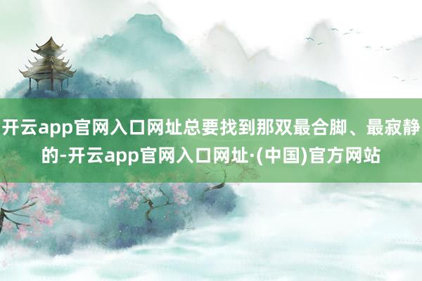 开云app官网入口网址总要找到那双最合脚、最寂静的-开云app官网入口网址·(中国)官方网站